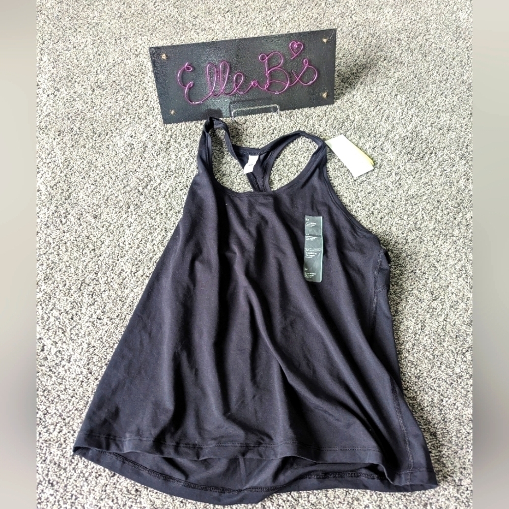 NWT All in Motion Black Essential Racerback Tank  L
